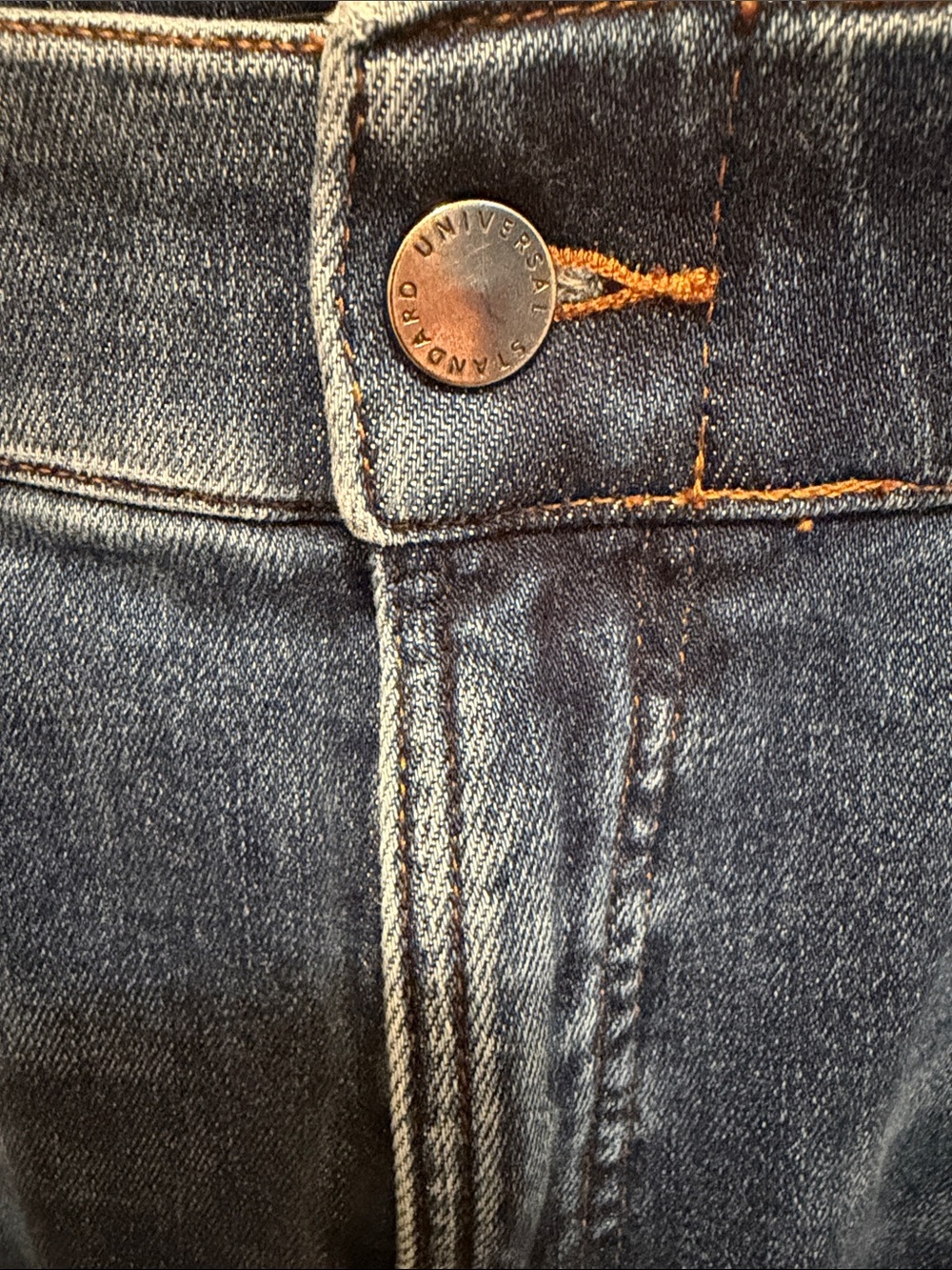 Universal Standard Dark Blue Bootcut Jeans with Raw Hem - Picture 3 of 6